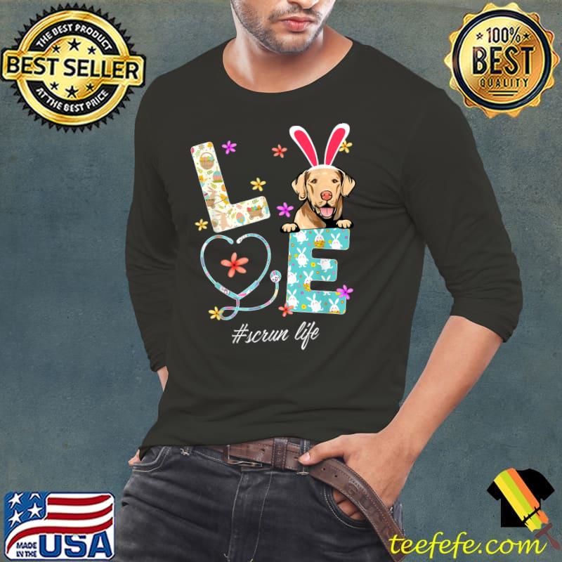 Stethoscope Scrub Life Nurse Labrador Retriever Easter Day T-Shirt Long Sleeve Tee Stethoscope Scrub Life Nurse Labrador Retriever Easter Day T-Shirt Long Sleeve Tee