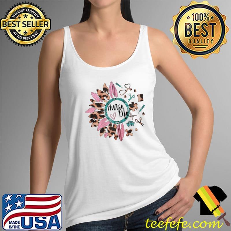 Sunflower Leopard Design For Nursing Student & Future Nurse T- Tank Top Sunflower Leopard Design For Nursing Student & Future Nurse T- Tank Top