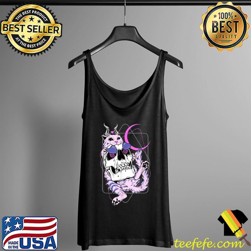 Tarot Card Crescent Moon And Cat Squad Graphic T-Shirt Tank Top Tarot Card Crescent Moon And Cat Squad Graphic T-Shirt Tank Top