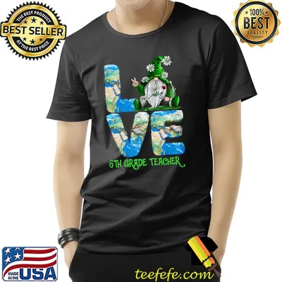 Teacher Earth Day 2022 Gnome 6th Grade Teacher Premium T-Shirt