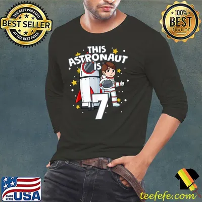 This Astronaut Is 7 Birthday Boy Astronaut 7 Years Old T-Shirt