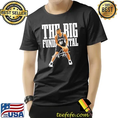 Tim duncan the big fundamental basketball legend signature vintage shirt