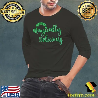Top Glitter Magically Delicious Rainbow Shamrock St Patrick's T-Shirt