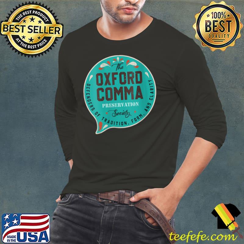 Top Vintage Team Oxford Comma Preservation Society T-shirt