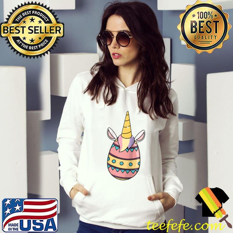 Unicorn Egg Easter Day Cute Rabbit Bunny Ears Girls Kids T-shirt