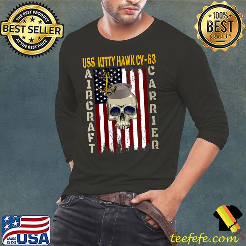 USS Kitty Hawk CV-63 Veterans Day Dad Boy Son Grandpa T- Long Sleeve Tee USS Kitty Hawk CV-63 Veterans Day Dad Boy Son Grandpa T- Long Sleeve Tee