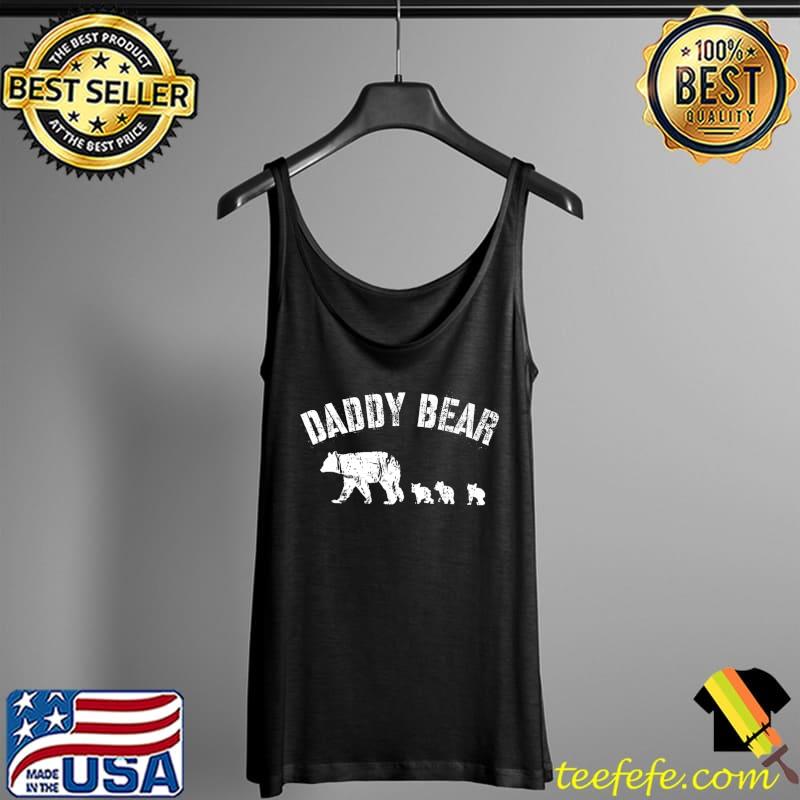 Vintage Daddy Bear with 3 Three Cubs Dad Father P' Men's T-Shirt