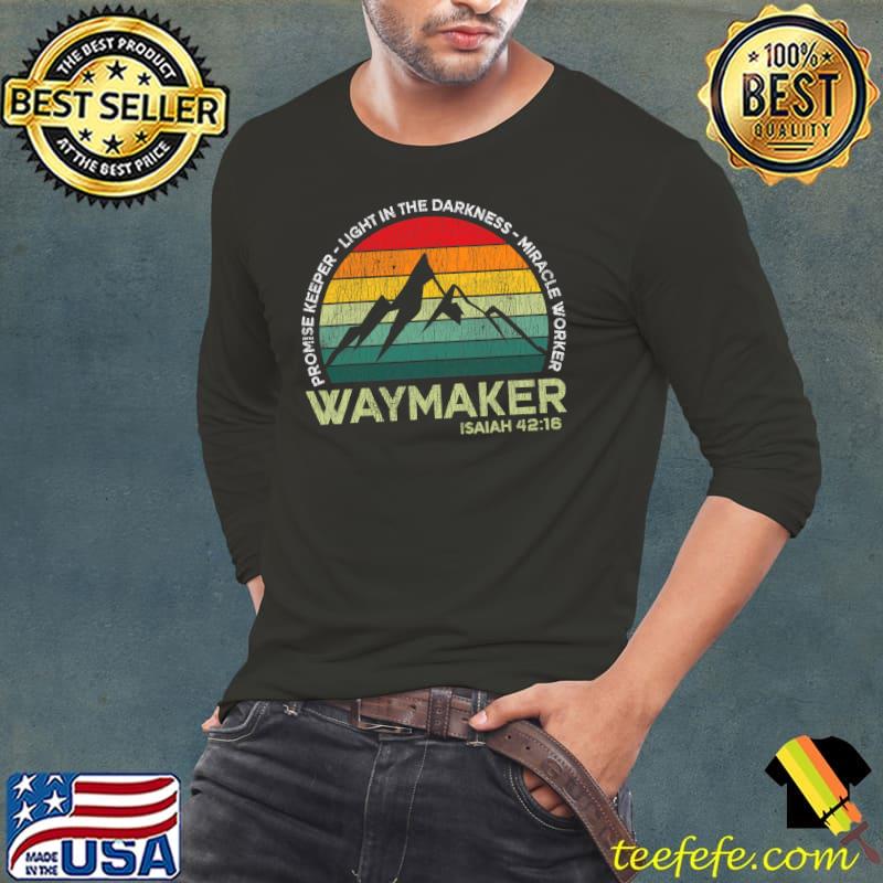 Vintage Waymaker Promise Keeper Miracle Worker Christian T- Long Sleeve Tee Vintage Waymaker Promise Keeper Miracle Worker Christian T- Long Sleeve Tee