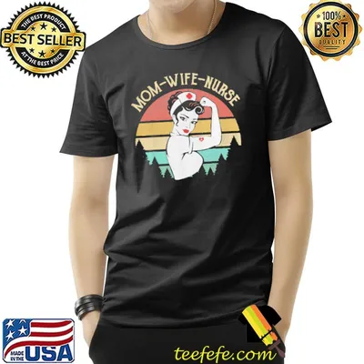Vintage womens nurse mom wife mother day nurse b09vxsxcm4 shirt