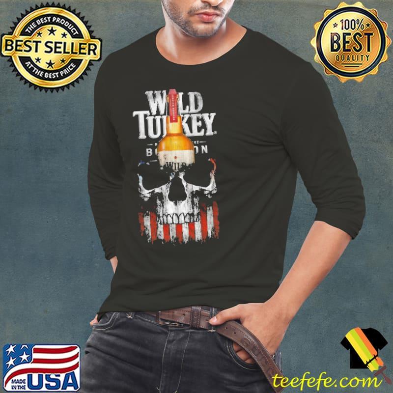 Wild Turkey Skull American Flag Shirt