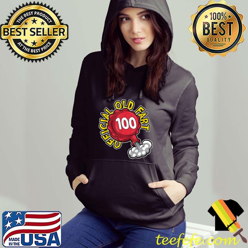 100th Birthday Official Old Fart Funny Red Whopee Cushion T-Shirt Hoodie 100th Birthday Official Old Fart Funny Red Whopee Cushion T-Shirt Hoodie