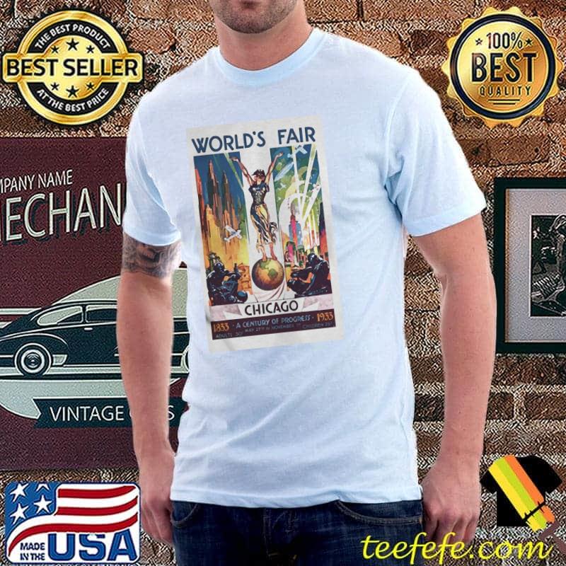 1933 chicago world's fair travel a century of progress shirt