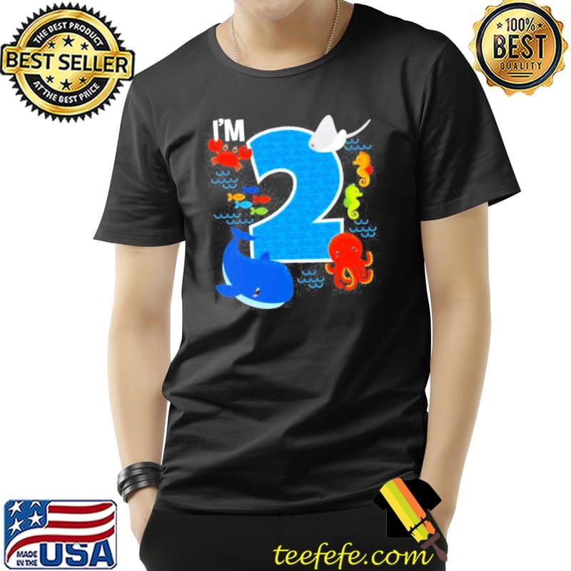 2 years old birthday whale fish sea bday Unisex 2 years old birthday whale fish sea bday Unisex