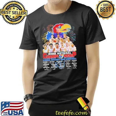2022 National Championship Kansas Jayhawks Men's Basketball Signatures Shirt