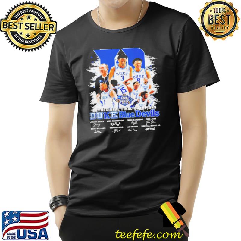 22′ regional final champions duke blue devils signatures shirt