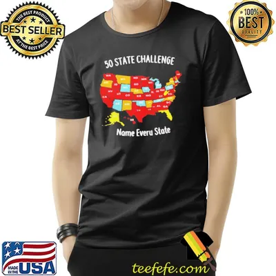50 state challenge name everu state shirt