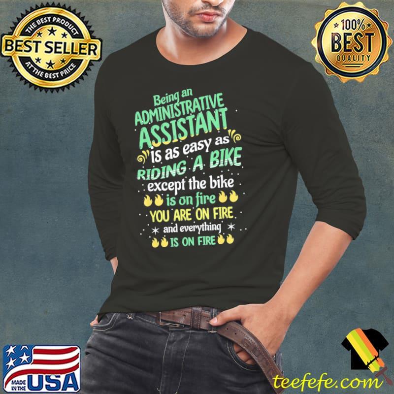 Administrative Professional Admin Assistant Office Clerk T-Shirt Long Sleeve Tee Administrative Professional Admin Assistant Office Clerk T-Shirt Long Sleeve Tee