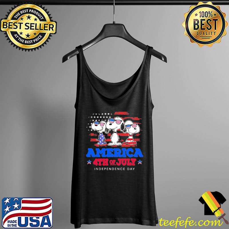 America 4th of july independence day snoopy america flag Tank Top America 4th of july independence day snoopy america flag Tank Top