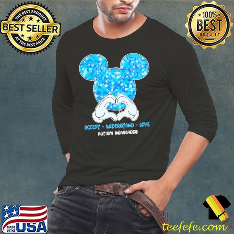 Autism awareness accept understand love mickey Long Sleeve Tee Autism awareness accept understand love mickey Long Sleeve Tee