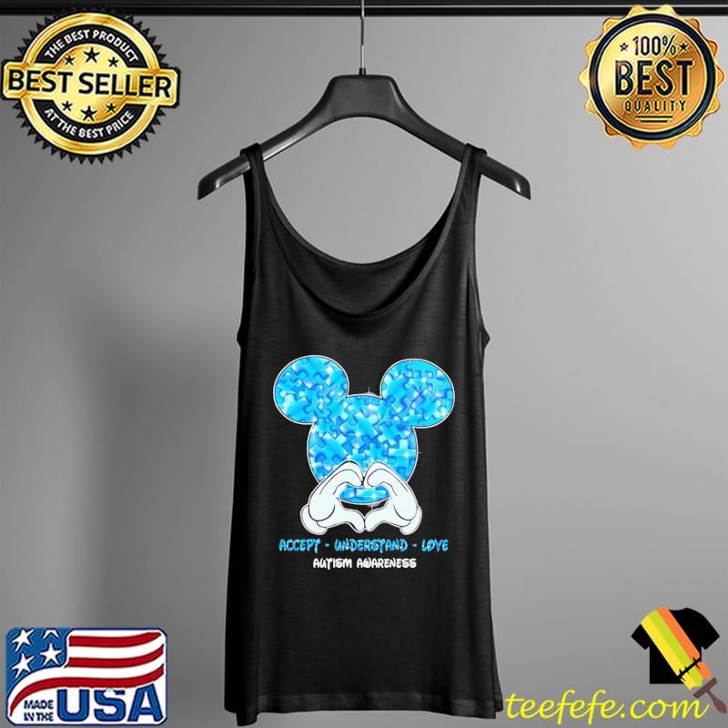 Autism awareness accept understand love mickey Tank Top Autism awareness accept understand love mickey Tank Top