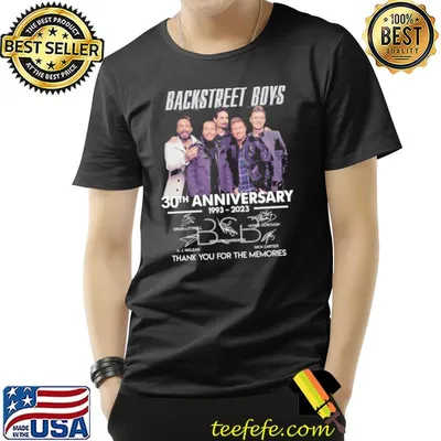 Backstreet boys 30th anniversary thank you for the memories signatures shirt