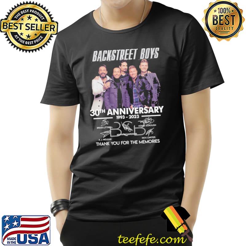 Backstreet boys 30th anniversary thank you for the memories signatures shirt