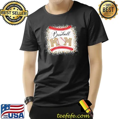 Baseball mom leopard softball mom mother's day shirt