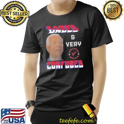 Biden Dazed And Very Confused USA flag colors for anti biden T-Shirt