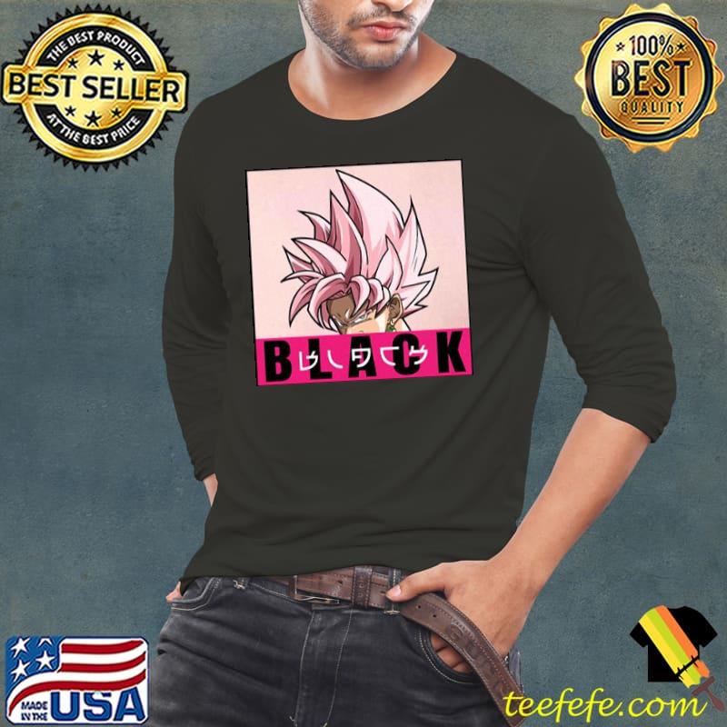 Black pink hair songoku anime Long Sleeve Tee Black pink hair songoku anime Long Sleeve Tee