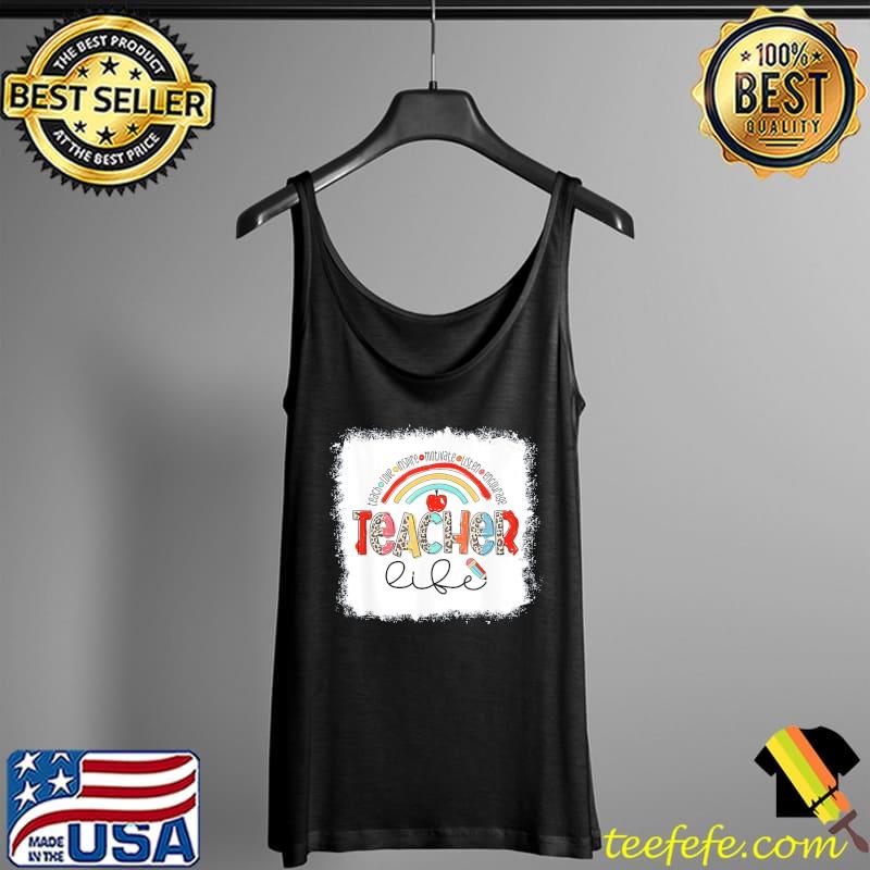 Bleached Leopard Teach Love Inspire Teacher Life T-Shirt Tank Top Bleached Leopard Teach Love Inspire Teacher Life T-Shirt Tank Top