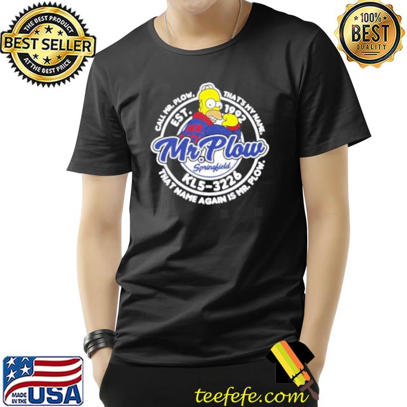 Call mr plow springfield the Simpsons art shirt