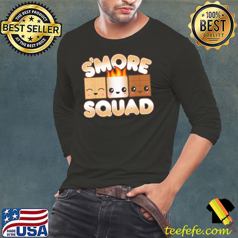Campfire Fire Pit Friends Cute Kawaii Smore Squad T-Shirt Long Sleeve Tee Campfire Fire Pit Friends Cute Kawaii Smore Squad T-Shirt Long Sleeve Tee
