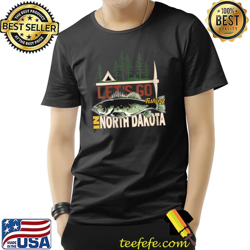 Camping Fishing in North Dakota -Nature North Dakota Fishing T-Shirt Unisex Camping Fishing in North Dakota -Nature North Dakota Fishing T-Shirt Unisex