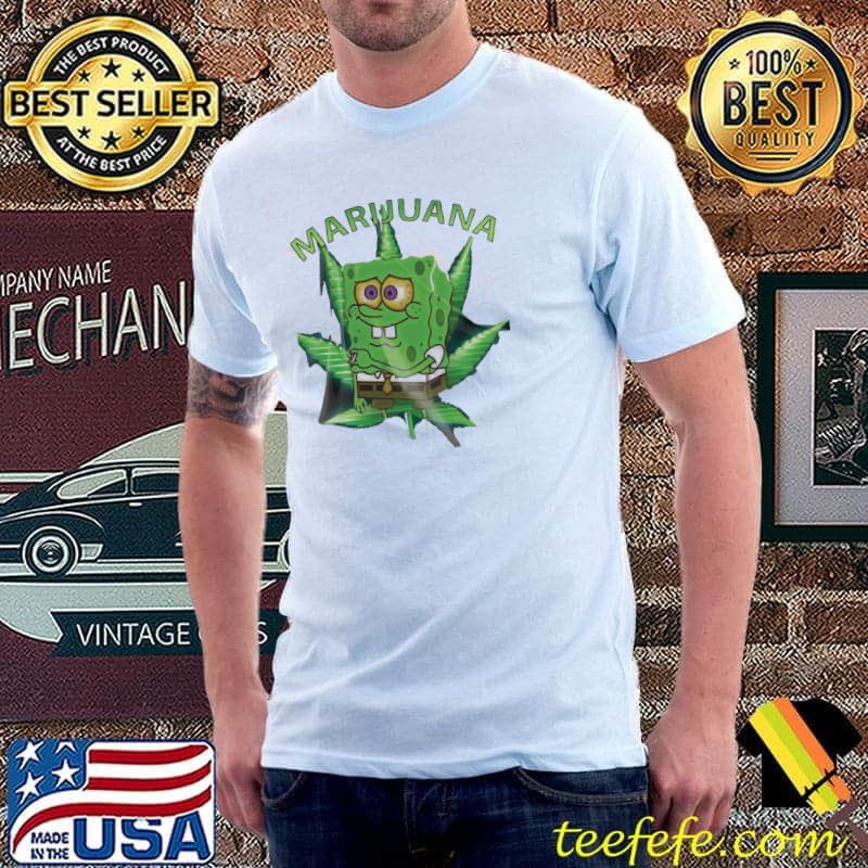 Cannabis marijuana leaf spongebob smoking weed tie dye shirt Cannabis marijuana leaf spongebob smoking weed tie dye shirt