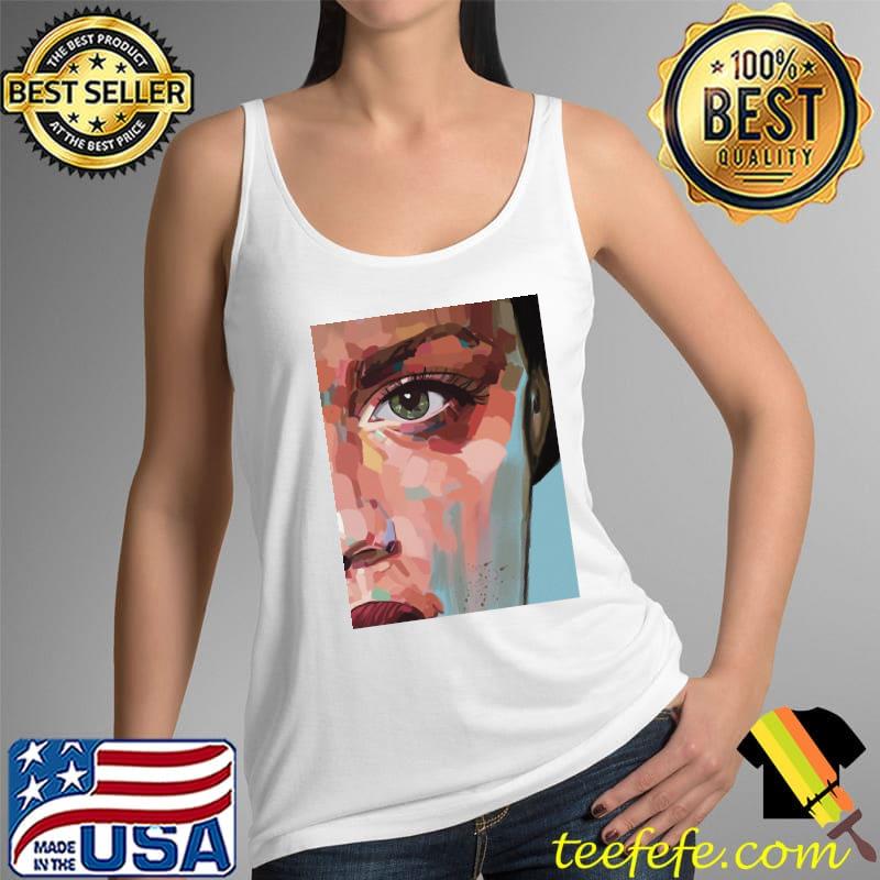 Colourful close up face portrait artwork Tank Top Colourful close up face portrait artwork Tank Top
