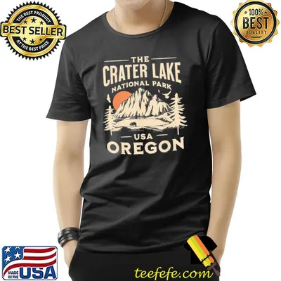 Crater Lake National Park Oregon Hike Outdoors Vintage T-Shirt