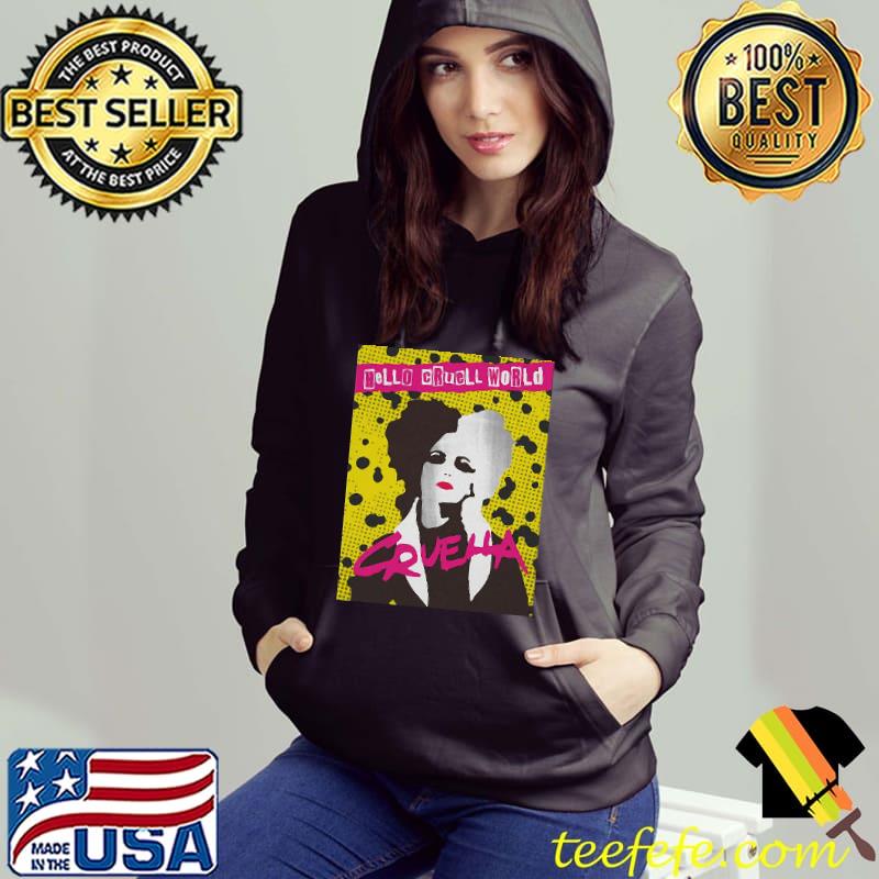 Cruella hello cruell world ransom stencil art gift Hoodie Cruella hello cruell world ransom stencil art gift Hoodie