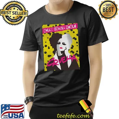 Cruella hello cruell world ransom stencil art gift shirt