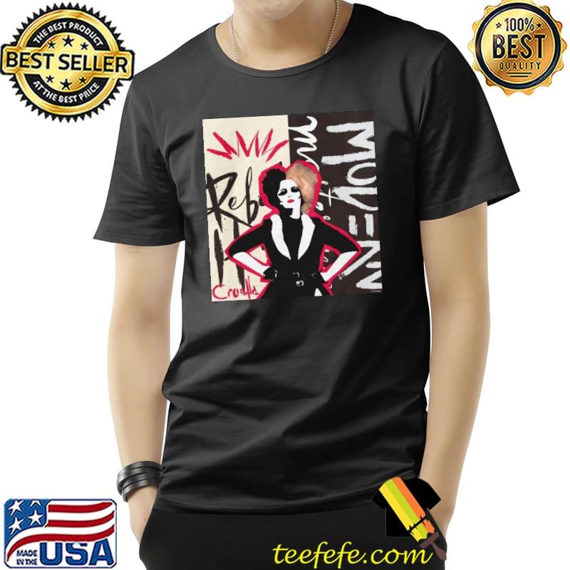 Cruella rebel heart modern masterpiece disney funny retro gift shirt