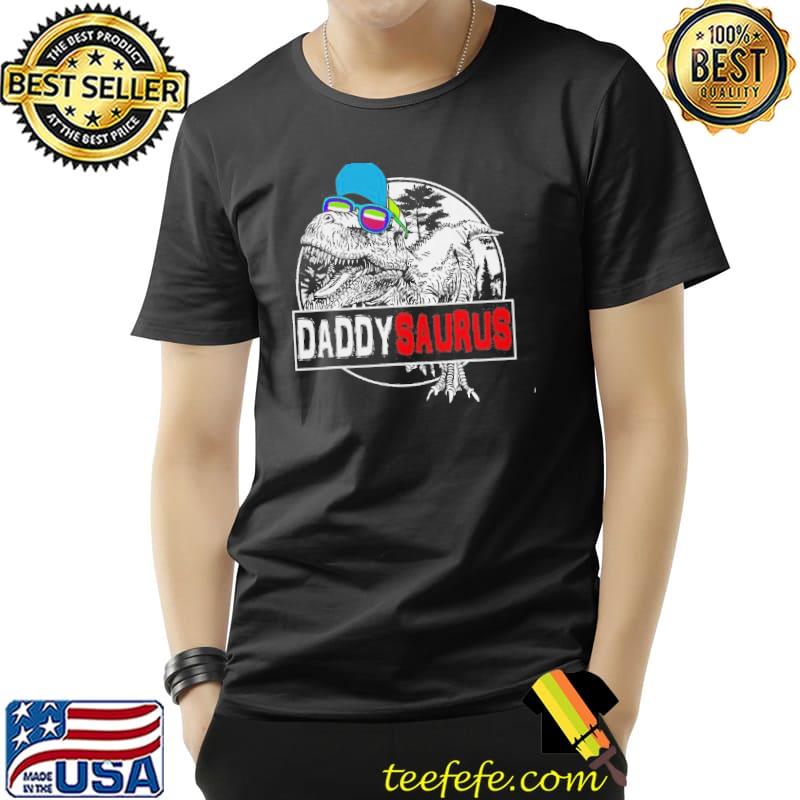 Daddysaurus dinosaur trex daddy poster fathers day shirt