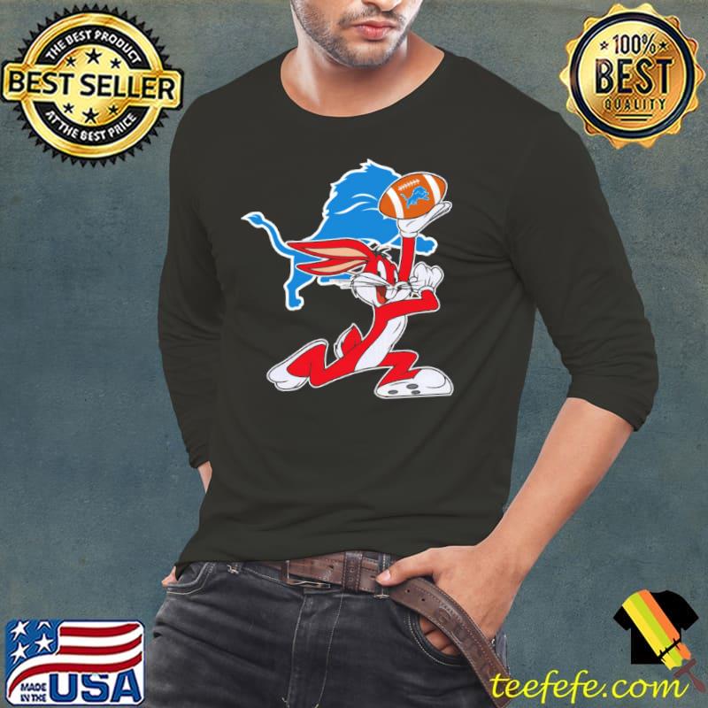 Detroit Lions Bunny Chiefs T-Shirt Long Sleeve Tee Detroit Lions Bunny Chiefs T-Shirt Long Sleeve Tee