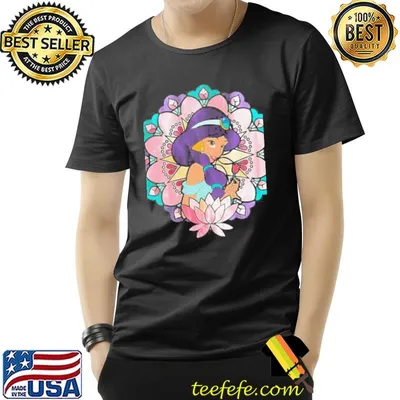 Disney Aladdin Jasmine Stained Glass Lotus Graphic T-Shirt