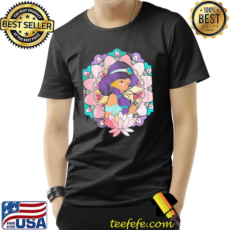 Disney Aladdin Jasmine Stained Glass Lotus Graphic T-Shirt