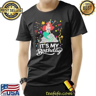 Disney ariel its my birthday the little mermaid birthday party shirt