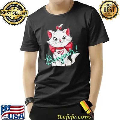 Disney aristocats marie bonjour cute cat lover gift shirt