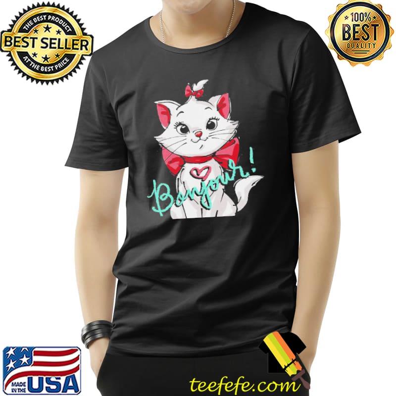 Disney aristocats marie bonjour cute cat lover gift shirt