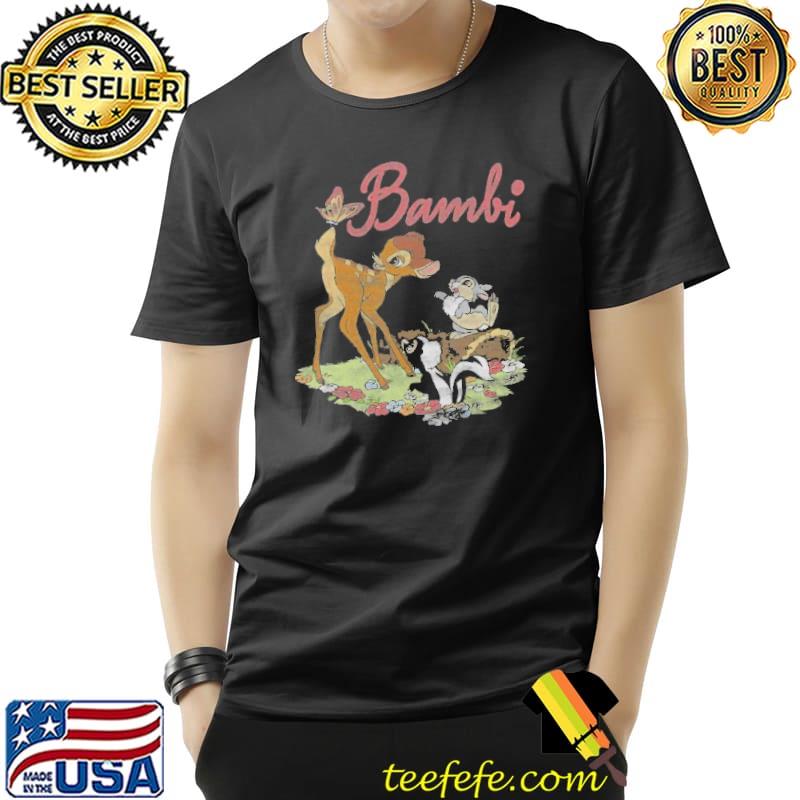 Disney bambI group shot logo shirt