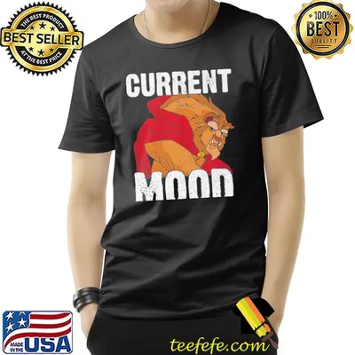 Disney beauty and the beast current mood graphic funny gift shirt