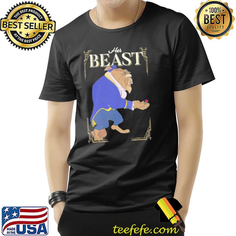 Disney beauty and the beast her beast graphic gift shirt