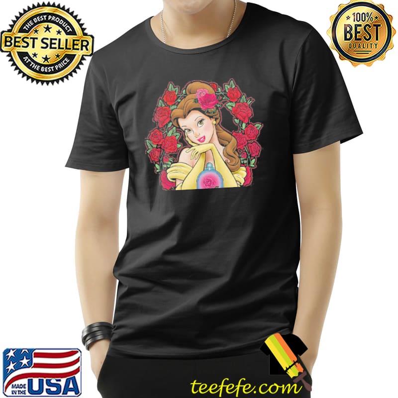 Disney belle roses beauty and the beast graphic gift shirt
